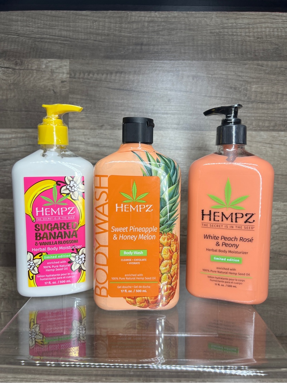 Hempz Lotion Sugared Banana & Vanilla Blossom bundle lot, body wash, body lotion